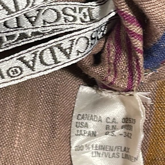 Vintage Escada by SRB Skirt Linen plaid Snap closures 80’s made in Germany - Picture 8 of 11